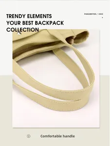 Close-up of durable canvas tote handles with premium silver metal rivets and stitching