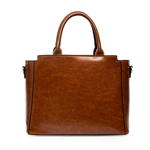 Sac à main rétro en similicuir marron avec motif crocodile et accents dorés
