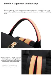 Detail of oxford backpack featuring reinforced stitching and metal hardware accents