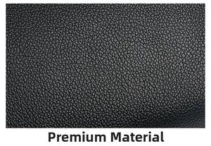 Gros plan sur la texture du cuir noir à motif litchi avec une finition robuste