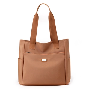 Grand Sac Cabas Femme En Nylon Imperméable Léger Multi Poches Sac À Main Épaule Pour Voyage Quotidien