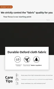 Macrodetail van duurzame zwarte Oxford-stof met waterbestendige en krasbestendige textuur