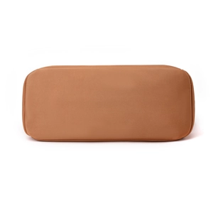 Sac à bandoulière minimaliste en nylon marron avec une grande capacité vue de profil