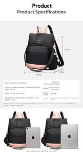 Guide des tailles du sac à dos en nylon avec dimensions et comparaison de tablette
