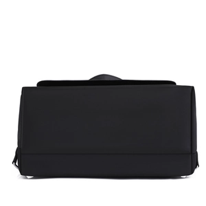 Minimalist black oxford fabric backpack for women with large capacity for travel and school