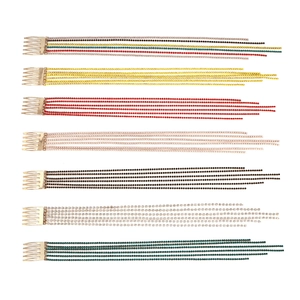 Colorful tassel rhinestone hair combs set for women's elegant braided hairstyles