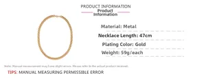Details der klobigen Goldkette mit Maßen 47 cm Länge und 59 g Gewichtsanzeige