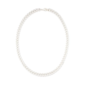 Minimalistische silberne Gliederkette für Damen mit klassischem Karabinerverschluss