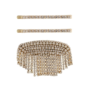 Vintage Gold Metall Strass Quaste Haarspange Set Geometrische Bobby Pins Für Damen Hochzeit Party Luxus Haarschmuck Accessoires