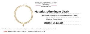 Dettaglio di una collana a catena d'oro con maglie in alluminio e ciondolo a sfera
