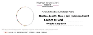 Détail macro d'un collier de perles fait main avec mesures et caractéristiques