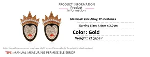 Détail des boucles d'oreilles couronne cœur avec alliage de zinc et dimensions précises