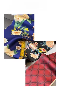 Dettagli di sciarpe in seta con stampe floreali vintage e motivi geometrici moderni