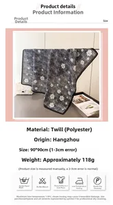 Guide des tailles du foulard camélia 90x90cm avec spécifications et entretien