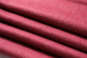 Detailed close-up of wine red double-sided cashmere scarf fabric showing soft texture