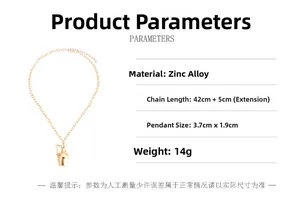 Detailed size specifications for gold watering can pendant necklace with chain length info
