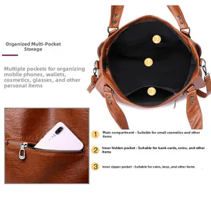 Macro view of large tote bag internal compartments and exterior zipper phone pocket