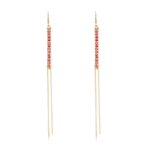 Boucles D'oreilles Longues À Pampilles Perles Chaîne Alliage Doré Perles Verre Bohème Bijoux Faits Main Femmes