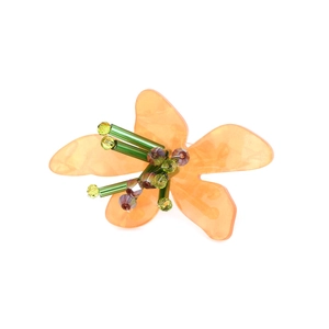 Oversized Flower Ring Acrylic Glass Beaded Statement Handcrafted Colorful Floral Resin Band Fashion Jewelry Women