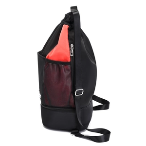 Sac à dos de sport à cordon grande capacité avec panneaux contrastés et compartiments