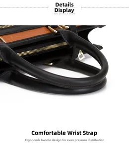 Détails de la poignée ergonomique et finitions dorées sur sac à main motif crocodile
