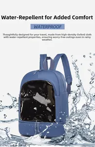 Close-up of waterproof high-density Oxford fabric with a splash demonstration on the bag
