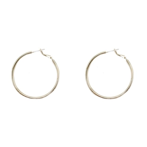 Classic 18K gold plated large hoop earrings for women with a polished minimalist finish