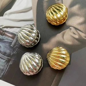 Hinged Shell Locket Earrings 18K Gold Plated Brass Radial Texture Minimalist Fashion Jewelry For Women
