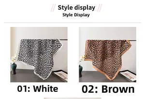 Detailed comparison of leopard print scarves in classic white and vintage brown colors