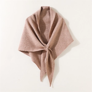 Bufanda Triangular de Punto Elegante para Mujer Chal de Poliéster Suave Cálido Diseño de Nudo Color Sólido Accesorios