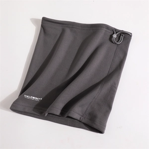 Winter Neck Warmer Fleece Lined Adjustable Drawstring Thermal Neck Gaiter Face Mask For Outdoor Sports Men Women