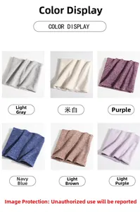 Detailed six-color grid display of knitted neck warmers in various stylish autumn shades