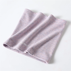 Detailed knit texture of purple and pink multi-functional thermal neck gaiter