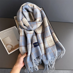 Klassischer Karo Schal Damen Winter Warm Weich Kaschmir Imitat Schal Mit Langen Fransen Mode Kariert