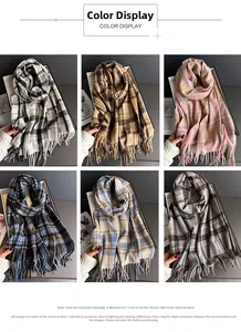 Detailed grid view showcasing classic plaid patterns and tassel textures in six colorways
