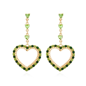 Orecchini Pendenti Cuore Eleganti Lega Stradass Cavo Goccia Lunga Gioielli Di Moda Accessori Per Donne Ragazze