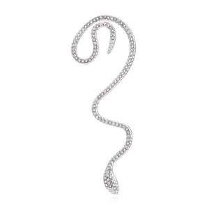 Orecchini A Clip In Lega A Forma Di Serpente Lungo Con Strass Per Donna Gioielli Stile Esagerato