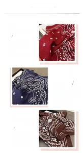 Gros plan sur le motif cachemire et le tissage à chevrons d'un élégant foulard en soie