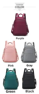 Collection de sacs à dos en tissu Oxford en violet, rose, gris, vert et noir