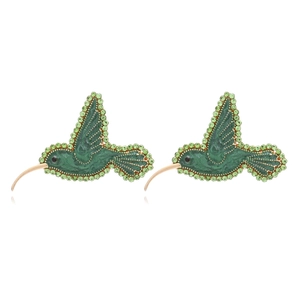 Legierung Emaille Kolibri Stecker Ohrringe Mit Bunten Steinchen Tierform Mode Schmuck Für Damen