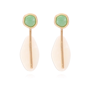Geometric Resin Drop Earrings Alloy Inlaid Irregular Long Dangle Jewelry For Women Bohemian Vintage Style
