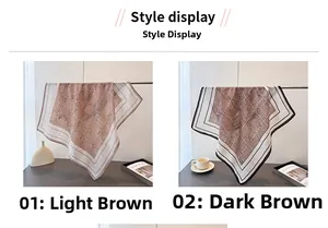 Detailed comparison of light and dark brown scarves with classic paisley patterns