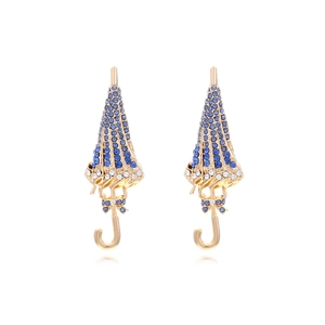 Boucles D'oreilles Parapluie Créatives Alliage Avec Strass Cristal Coloré Nœud Bijoux Mode Pour Femmes
