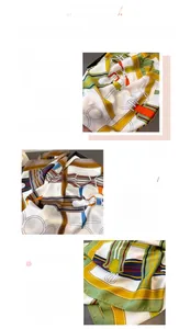 Detail of equestrian satin scarf showing high-definition print and fine machine-hemmed edges