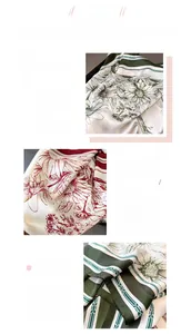 Détail du tissu foulard floral en soie avec impression fine et bords ourlés