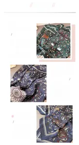 Detailed view of high-quality satin scarf with celestial moon and star prints and fine edging