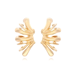 Vintage Metall Flügel Ohrringe Zinklegierung Engel Flügel Abstrakt Fächerform Modeschmuck Für Damen