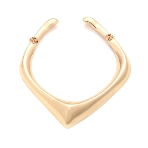 Collier Choker En Forme De V Alliage De Zinc Poli Brillant Ras Du Cou Géométrique Minimaliste Ouverture À Charnière