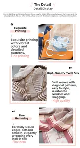Détail d'un foulard en soie avec tissage à chevrons et bordures roulées raffinées