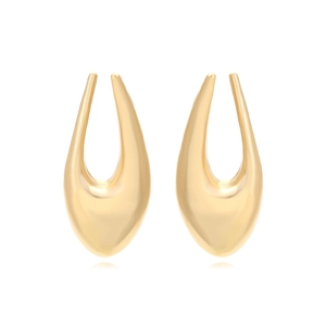 Orecchini A Goccia A Forma Di Lacrima Lega Di Zinco Cavo Lucido Minimalista Retrò Moderno Gioielli Per Donne